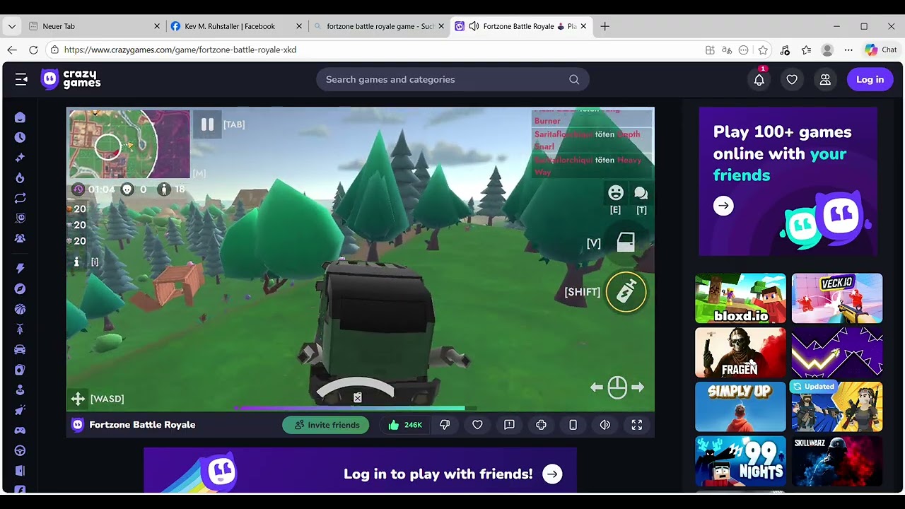 Fortzone Battle Royale 🕹️ schonwieder ERSTER!!!!!!!!!!!!!!!! :D yeah