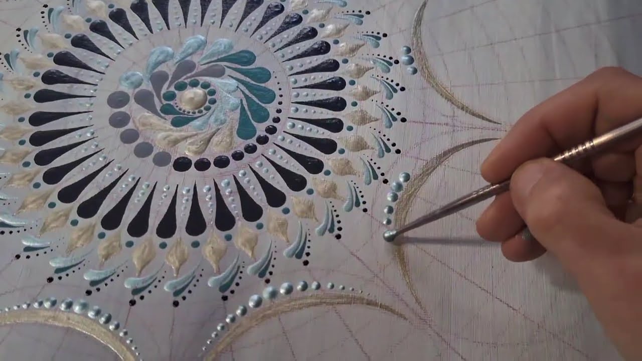 TurQuoise Grand Projekt Day3 🖌 #mandala #dotpaintings #satisfying #creativestyle #meditativeart