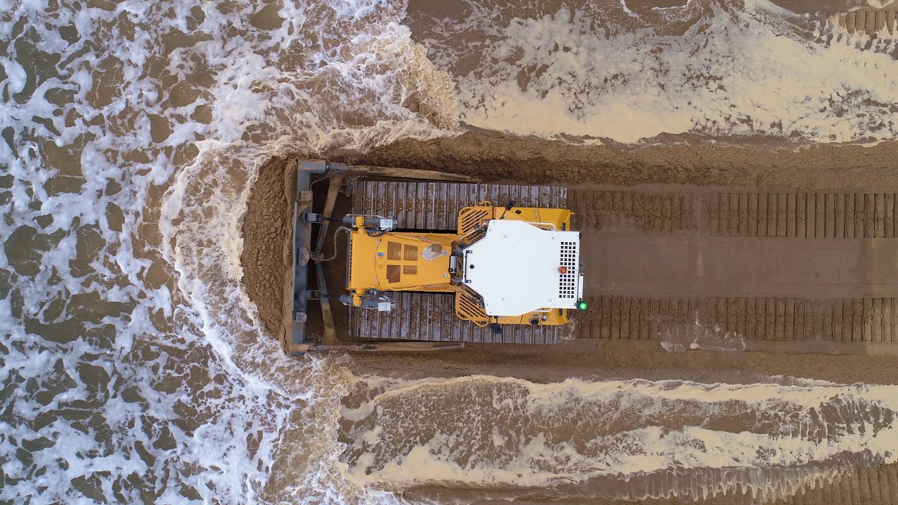 Liebherr PR736 Dozers on Beach