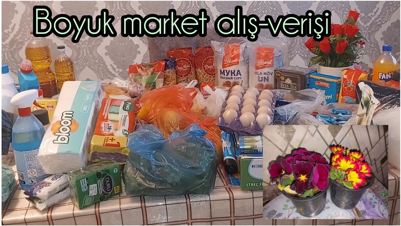 🟩Böyük Market Alış-Verişi.Nələr Almışam🛒