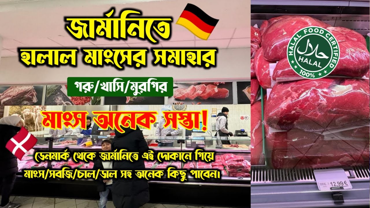 জার্মানিতে হালাল গরুর মাংসের দাম এতো কম? Halal Meat Shop in Germany | Al Noor Markt