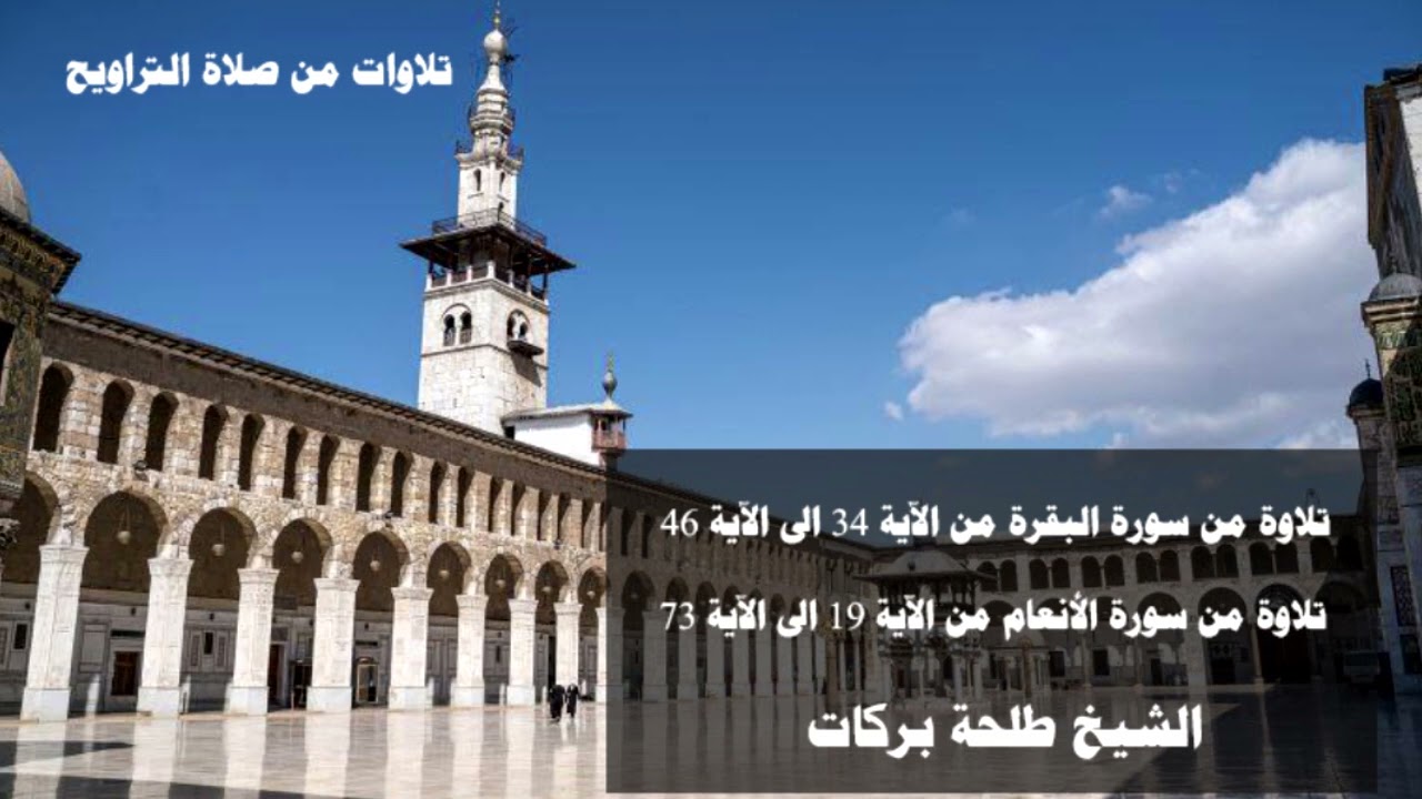 تلاوات من صلاة التراويح  || ٢٠ رمضان || الشيخ طلحة بركات