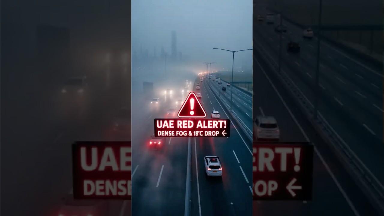 ОАЭ: Красная тревога! 🚨 Густой туман окутал страну, температура упала до 18&deg;C ​​| Прогноз погоды ...