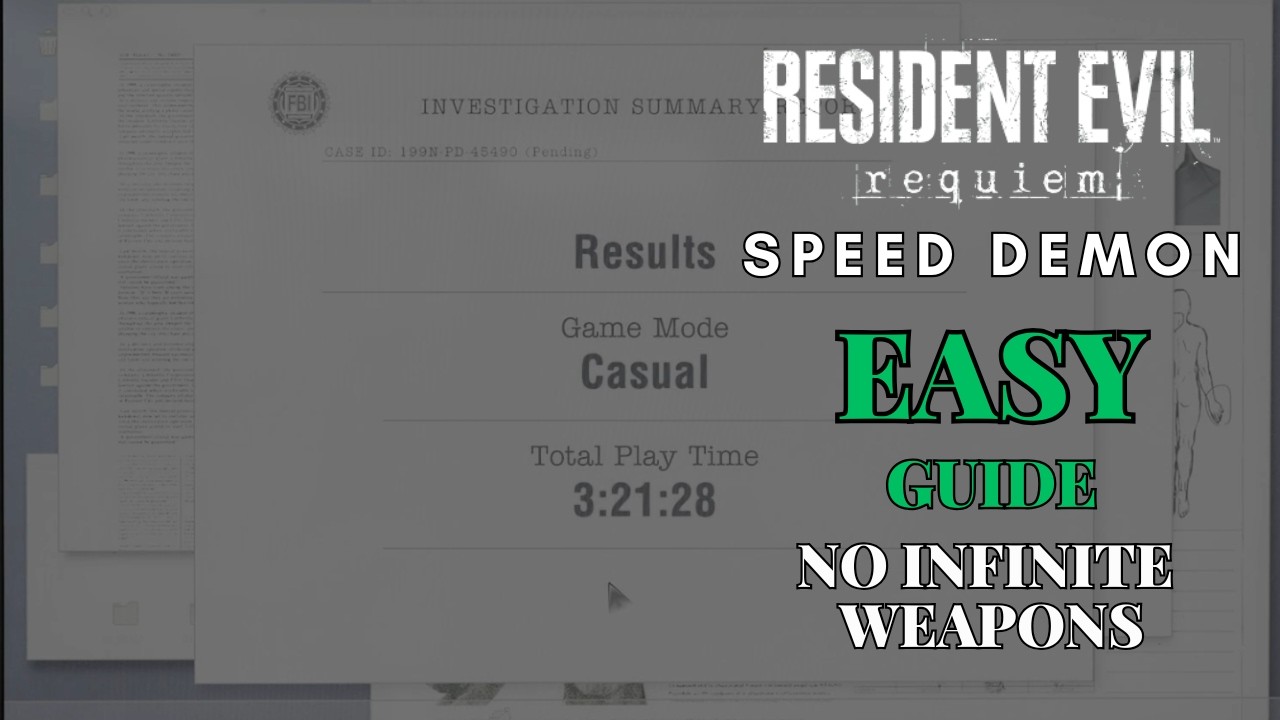 RESIDENT EVIL REQUIEM SPEED DEMON ACHIEVEMENT GUIDE!