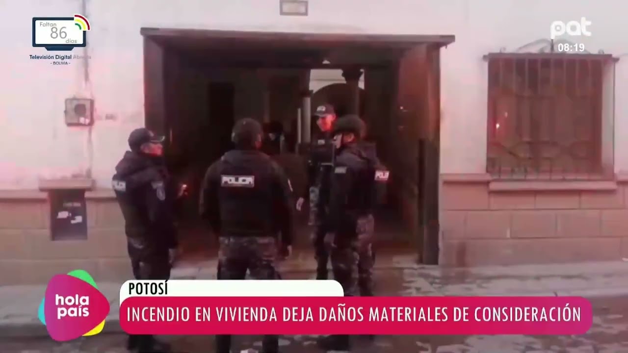 Un incendio se registró en una vivienda en Potosí