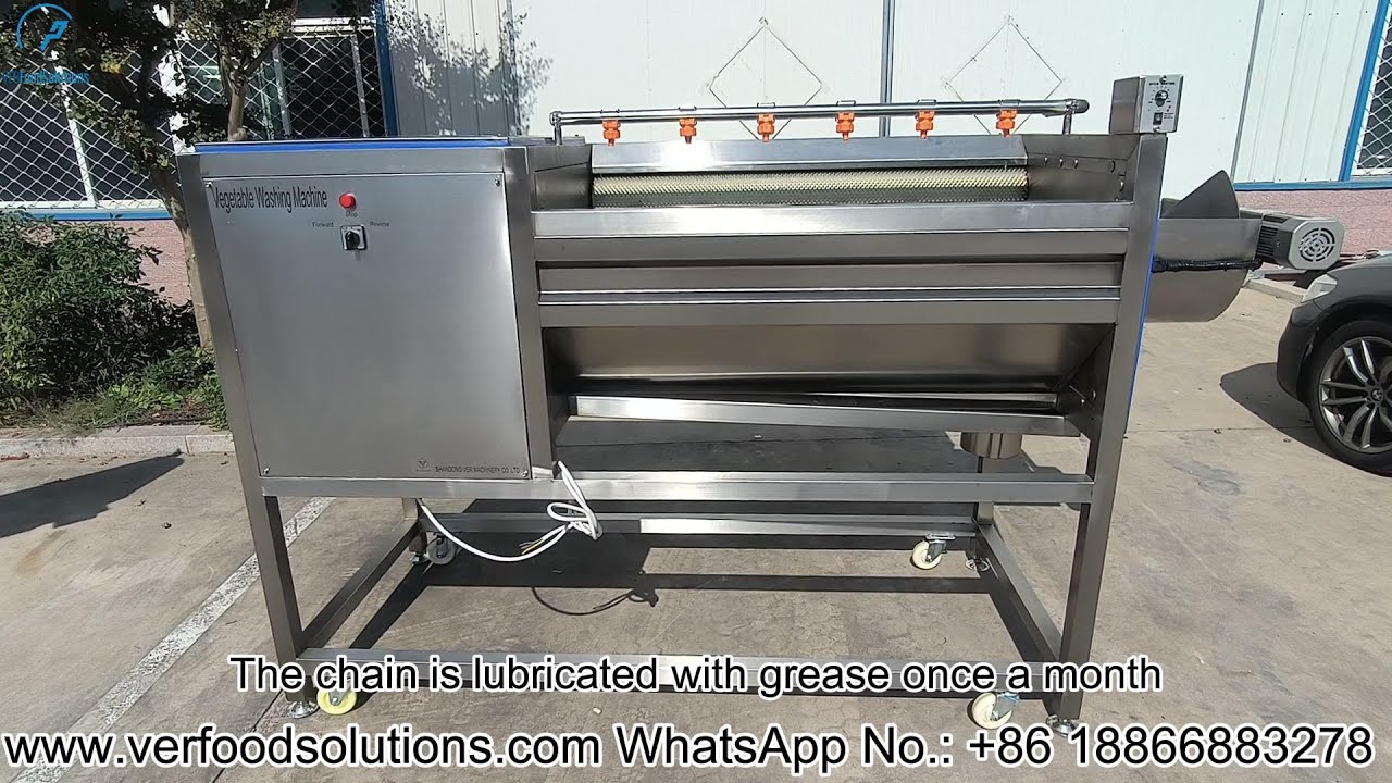 Automatic Root Vegetable Washing Machine Maintenance & Discharge Function Guide | VERFOODSOLUTIONS