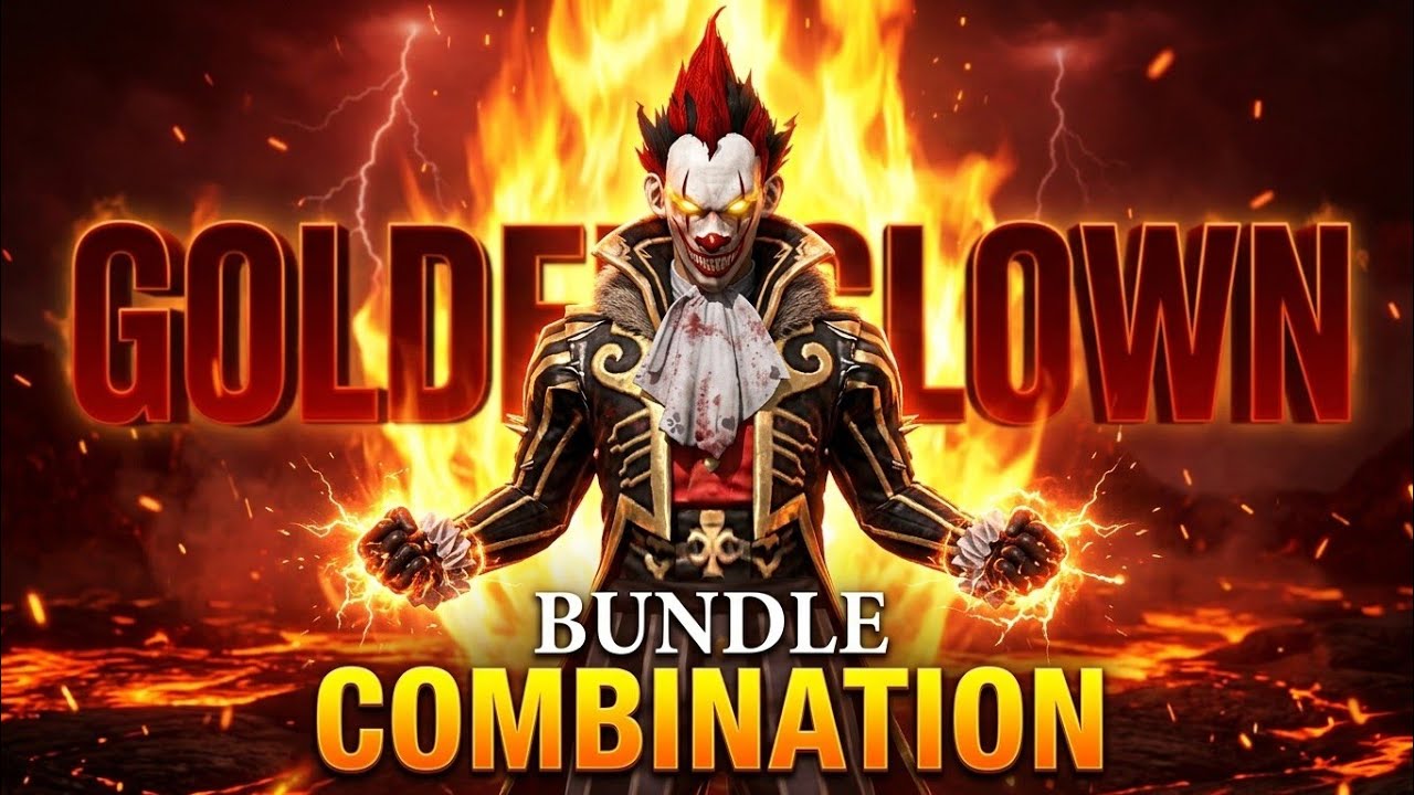 TOP 70 GOD LEVEL 👑 DRESS  COMBINATION 👺 FOR ⚡ GOLDEN CLOWN BUNDLE 🔥 FREE FIRE 🔥