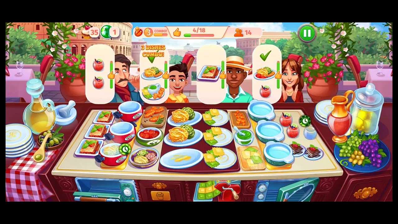 Cooking Craze Rome levels 101 to 105 / How to maximize your earnings and win every level 