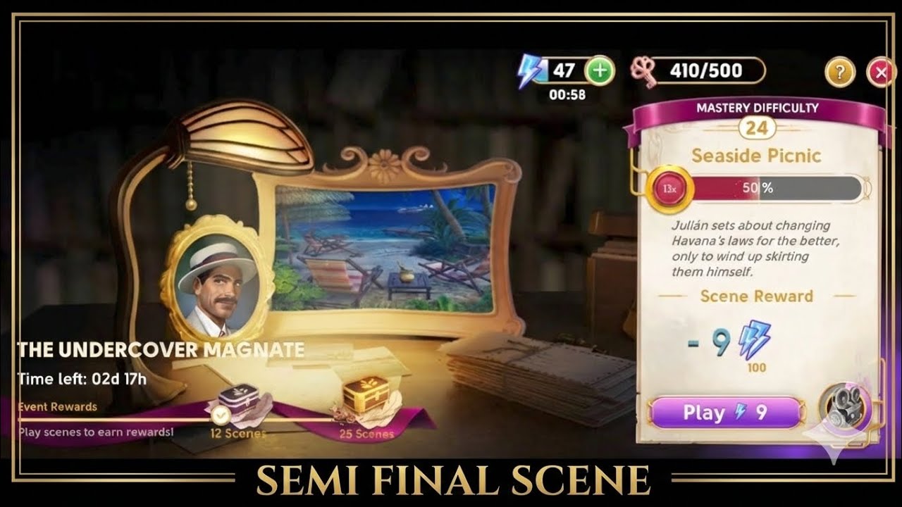 June's Journey Secrets 35 Scene 24 Seaside Picnic Word Mode 4k HD Semi Final Scene 