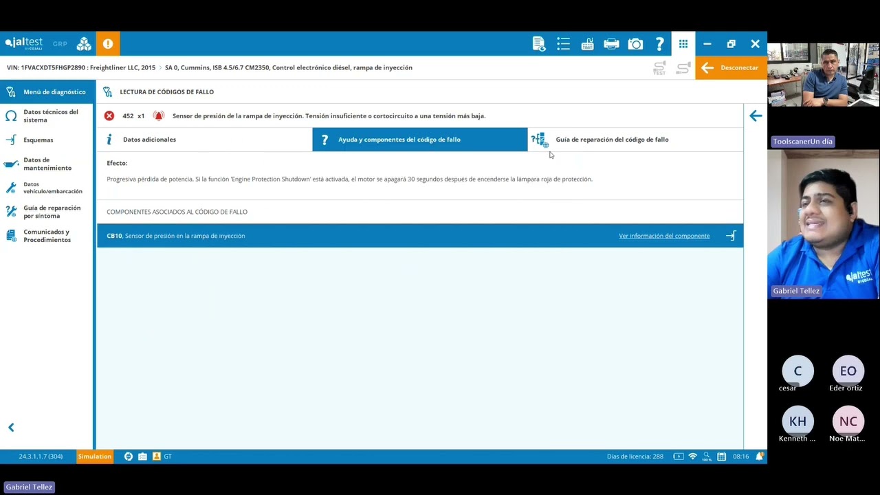 Toolscanner Demo CV Jaltest escáner Diesel Vehículos Comerciales