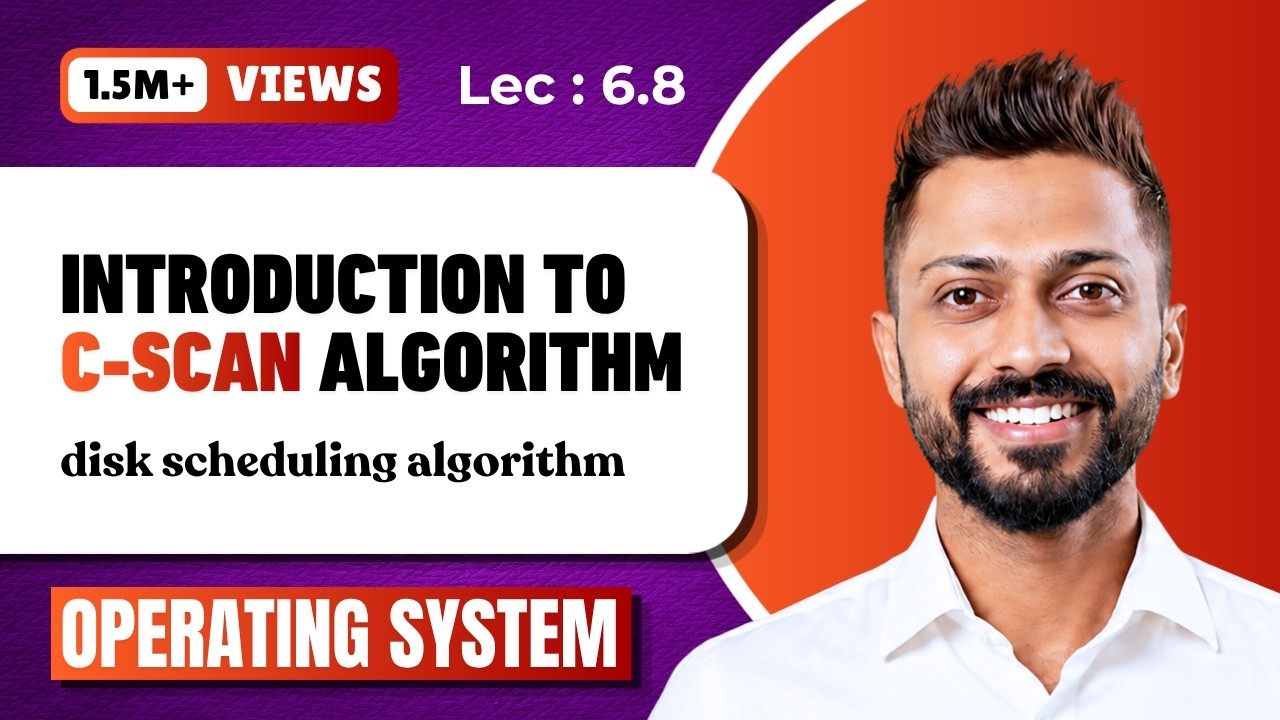 L-6.8: C-SCAN Algorithm in Disk scheduling with Example | Operating System
