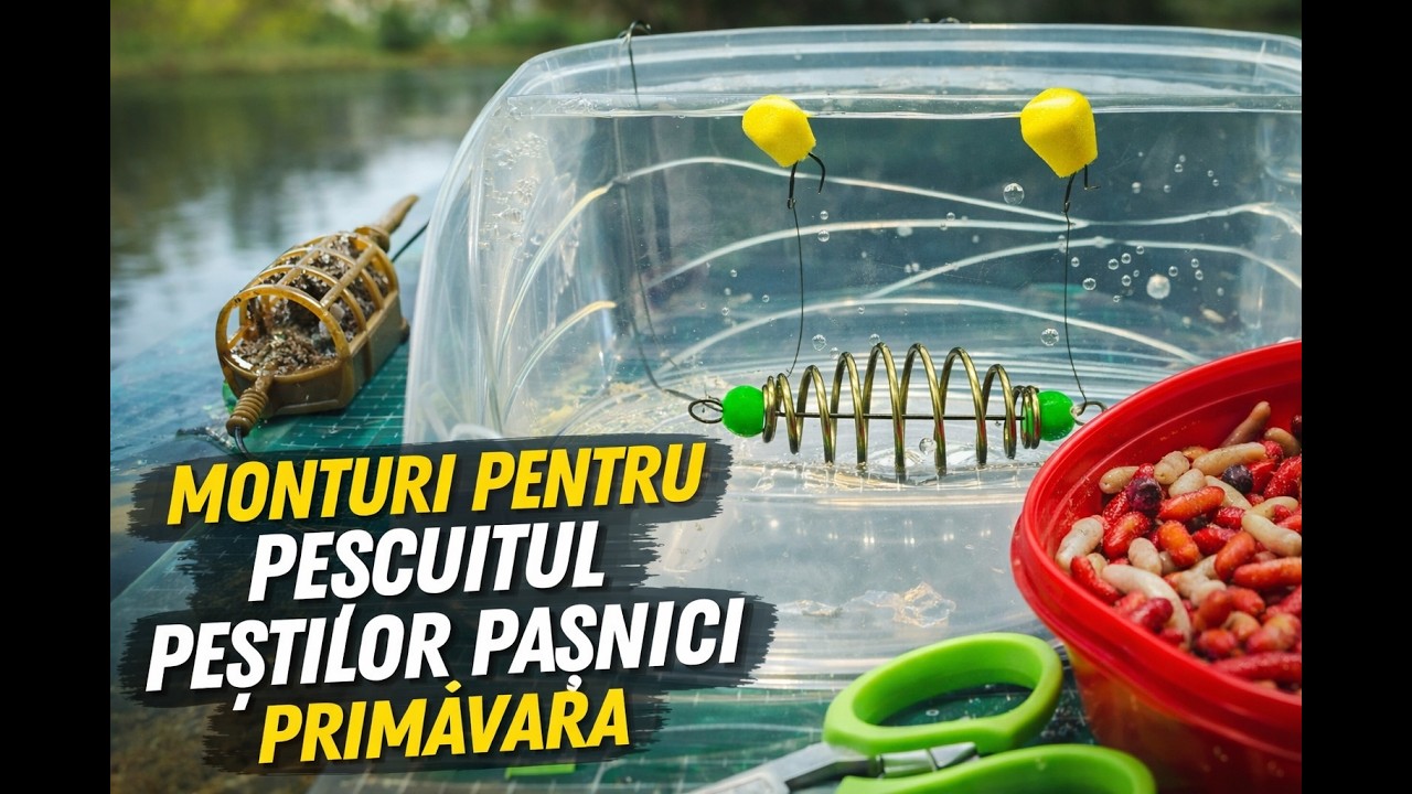 MONTURI PENTRU PESCUITUL PEȘTILOR PAȘNICI PRIMĂVARA ÎN DELTA DUNĂRII. CU COȘULEȚ, METOD ȘI MOMITOR