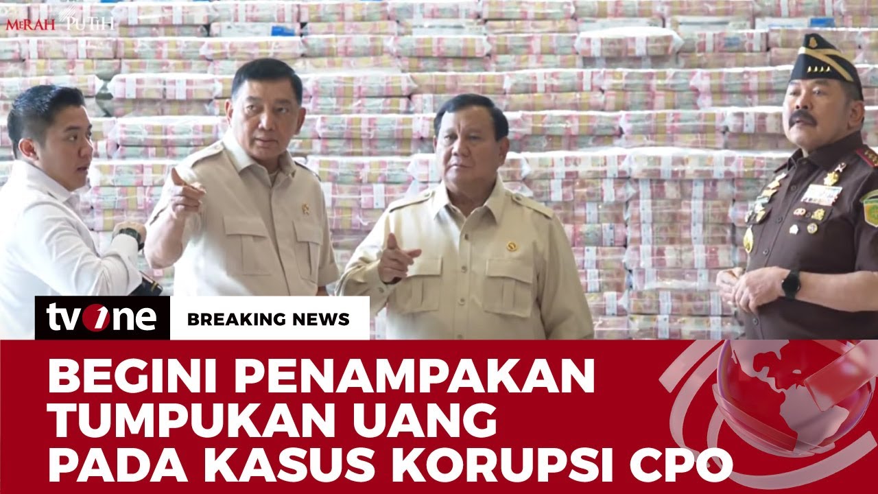 [BREAKING NEWS] Kejagung Serahkan Uang Sitaan Rp13 T Kasus CPO | tvOne