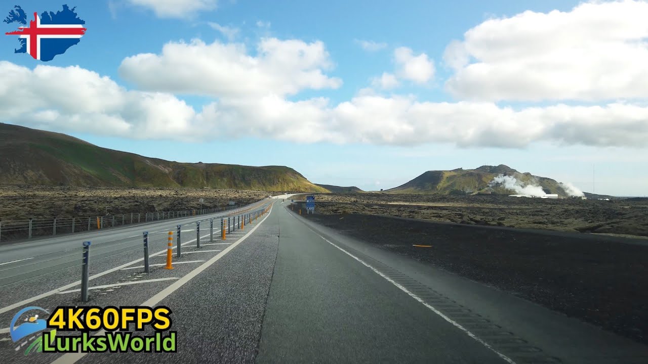 Driving in Iceland - Keflavik to Grindavik - 4K60