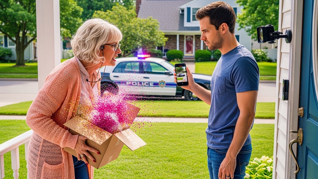 HOA Karen Kept Stealing My Packages, Glitter Bomb Covered Her Porch And Cameras Got Her Arrested