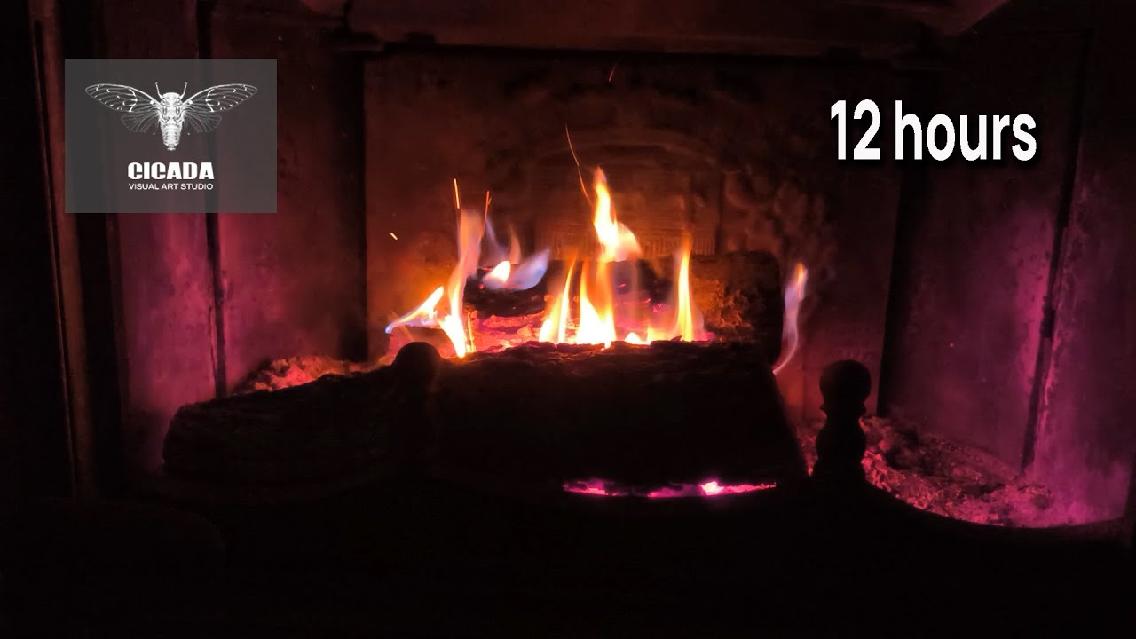 12 Hours of Cozy Crackling Fire Sounds and Soothing Glow for Sleep and Relaxation – No Talking