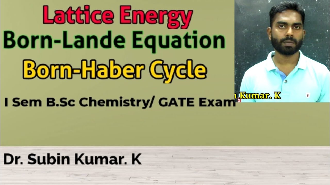Lattice Energy| Born-Lande Equation| Born-Haber Cycle