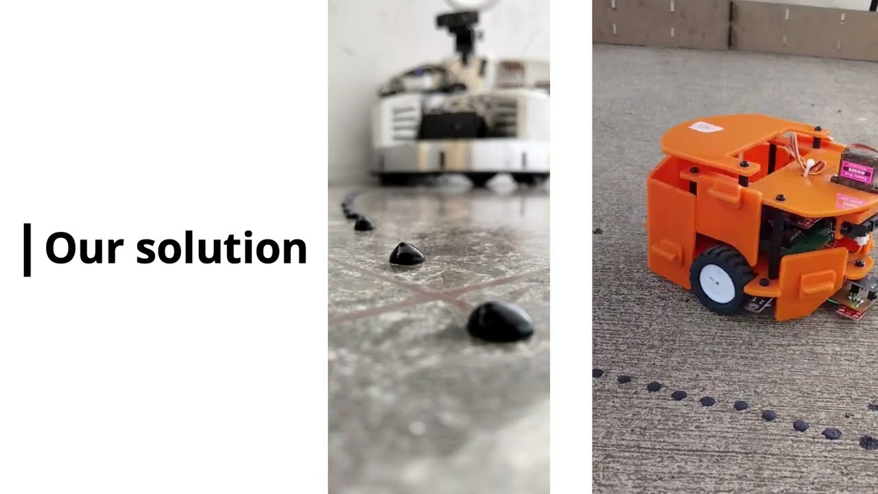 Bioinspired cooperation in a heterogeneous robots swarn using ferrofluid artificial pheromones