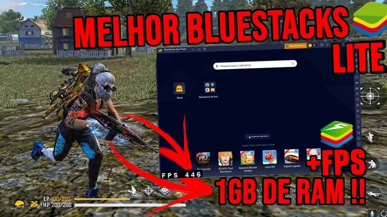 MELHOR EMULADOR PARA FREE FIRE BLUESTACKS COM CONFIGURAÇÕES E DICAS PARA PC FRACO OTIMIZAÇÃO PRO