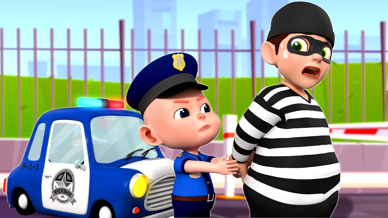 Super Police Car Lost Siren 🚓 | Car Repair Song + Police Song | Rosoo Nursery Rhymes & Kids Songs