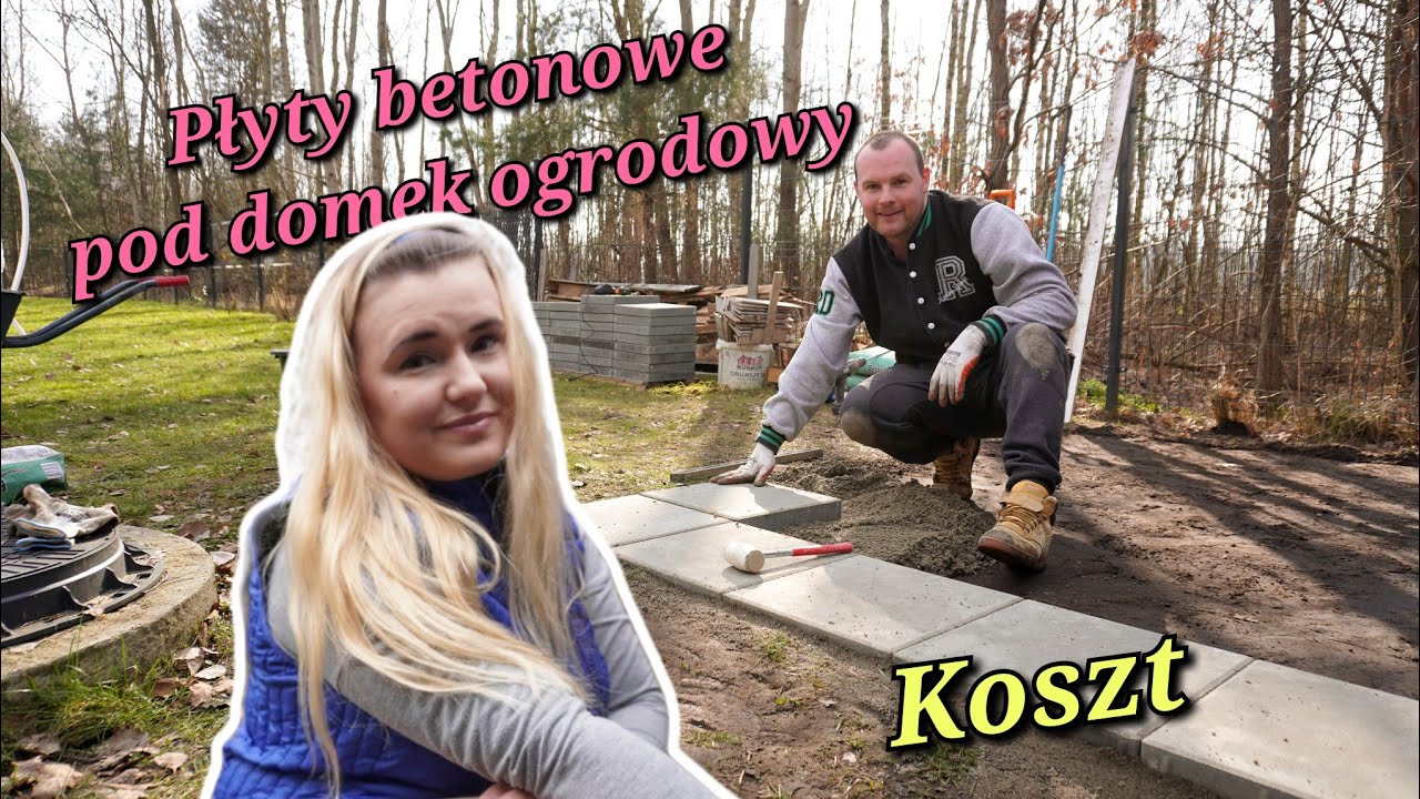 UKŁADAMY PŁYTY BETONOWE POD DOMEK NARZEDZIOWY | Krok po kroku