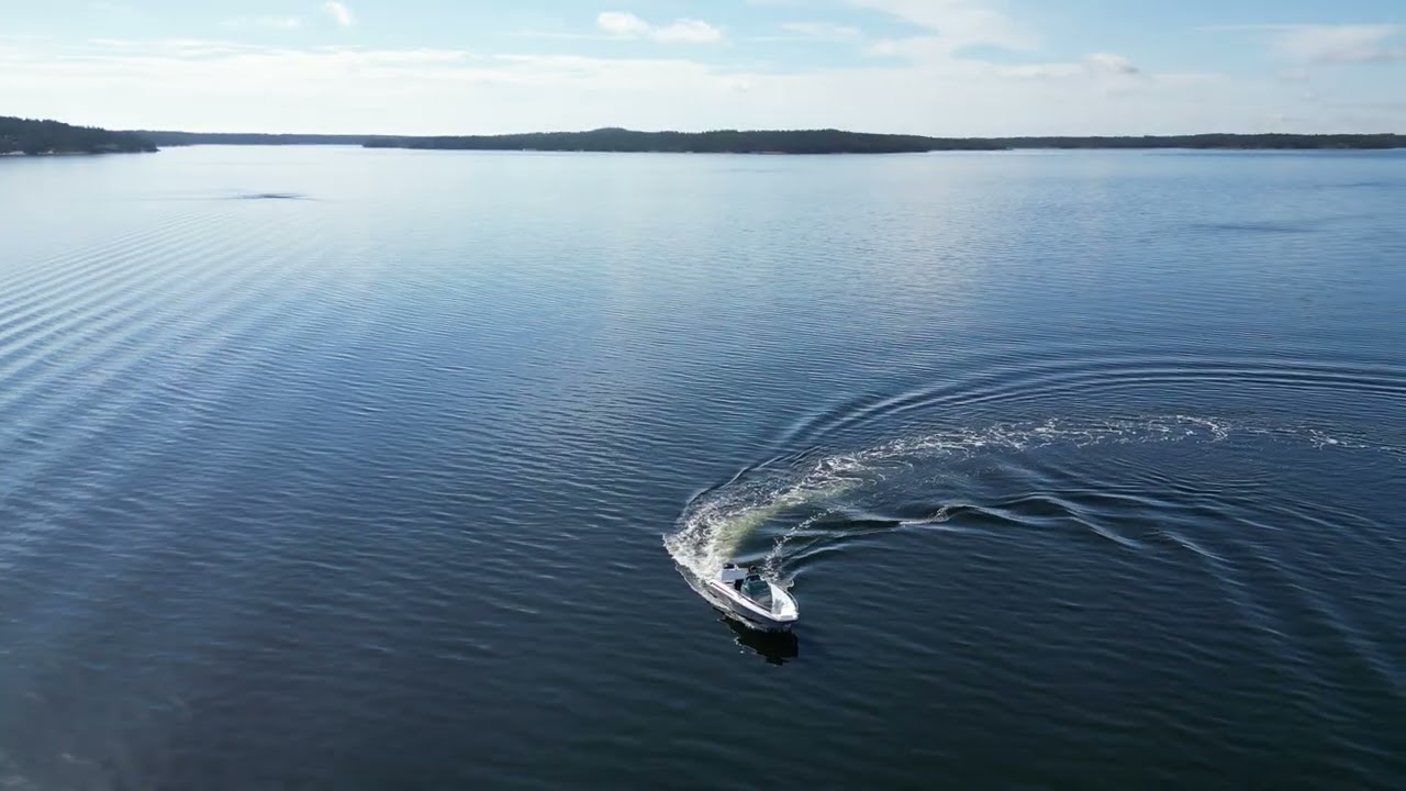 Sting 485s with drone on the Swedish archipelago 1