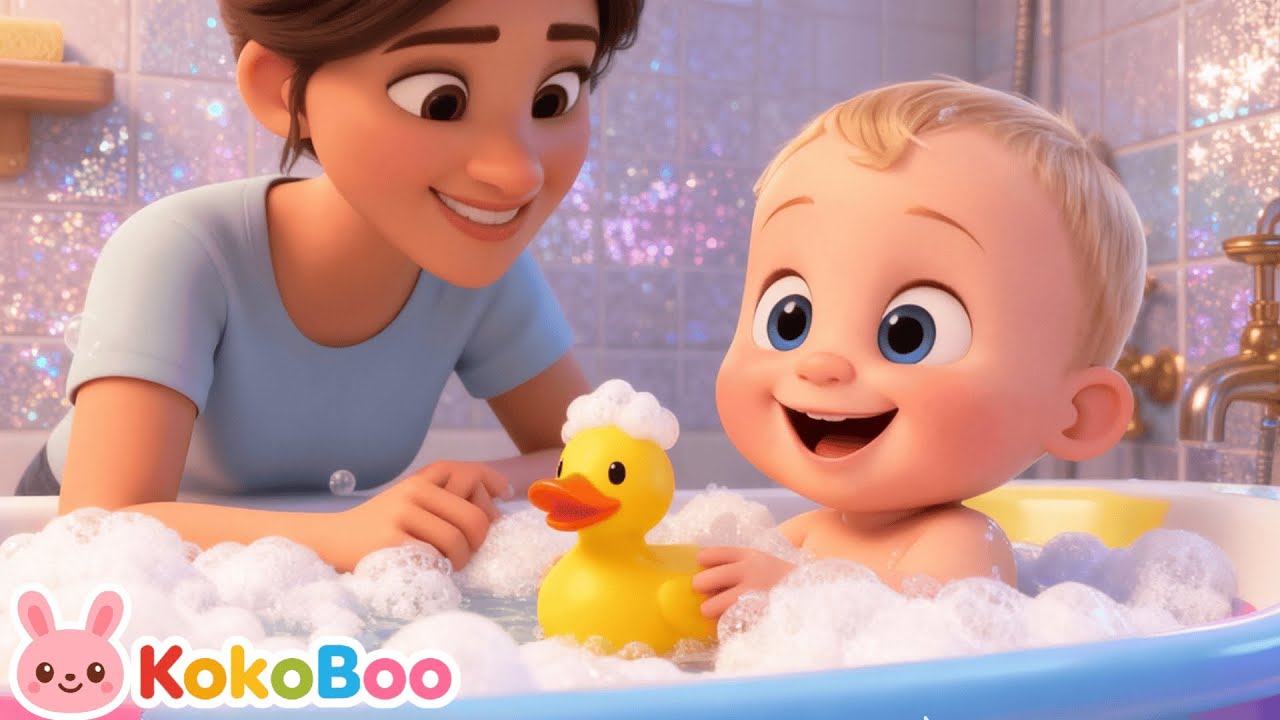 Bath Time 🛁 Bubble Song for Kids | Nursery Rhymes & Educational | Baby Bath Music
