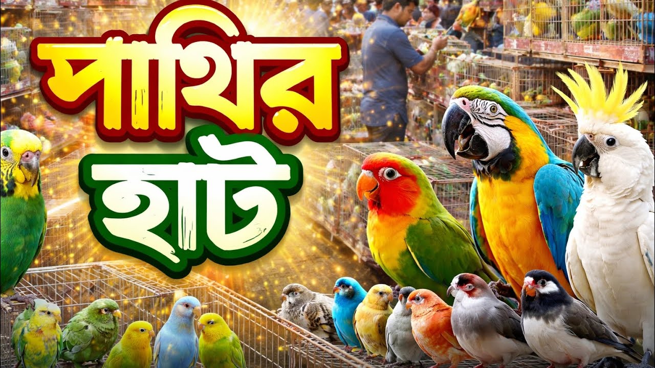 মেরাদিয়া বাজার পাখির হাট। সুন্দর পাখি পাওয়া যাচ্ছে। আকর্ষণীয় দামে এসব পাখি বিক্রি হচ্ছে 