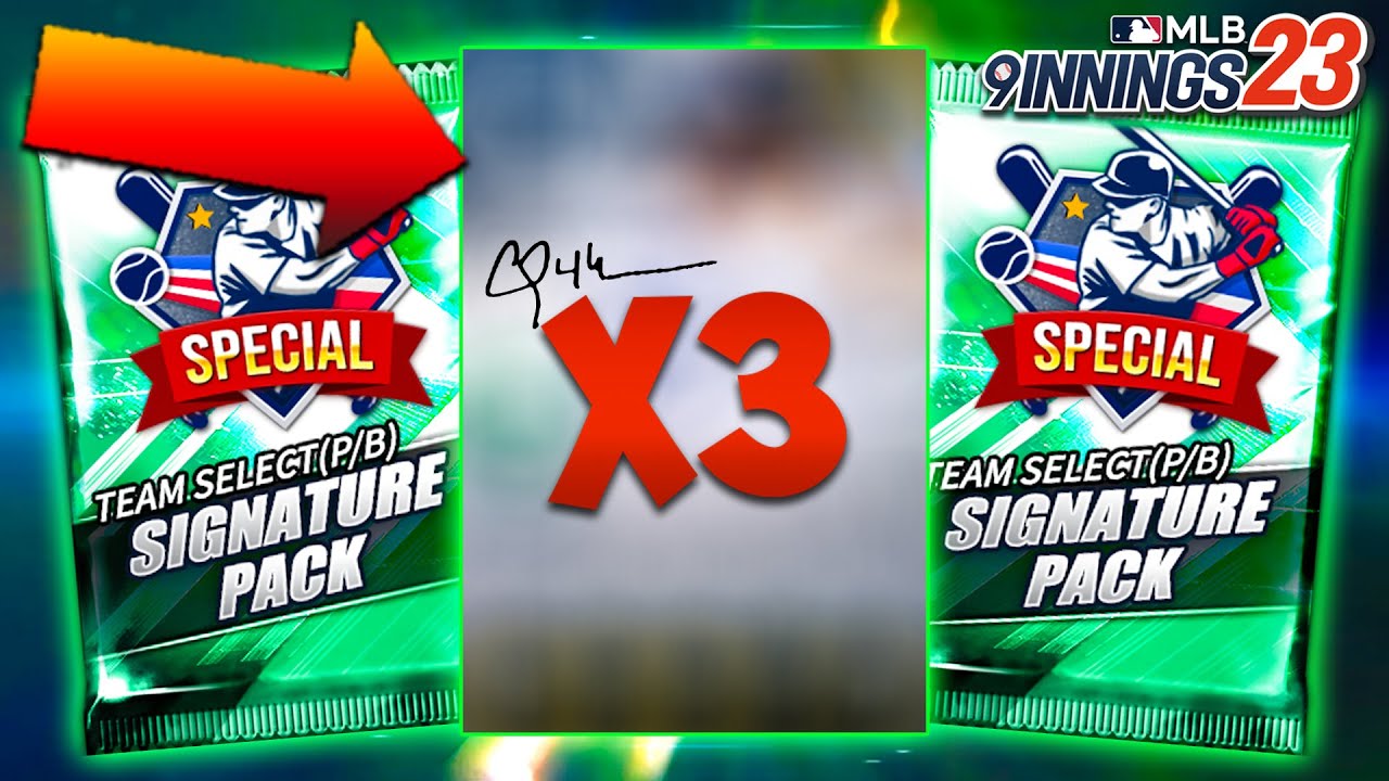 I PULLED THIS SIG 3 TIMES?! NEW Special Team Select Sig Pack Opening! - MLB 9 Innings 23