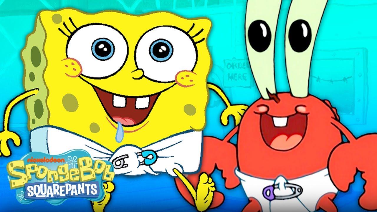 Plankton Turns SpongeBob and Mr. Krabs Into Babies! 🍼 | SpongeBob