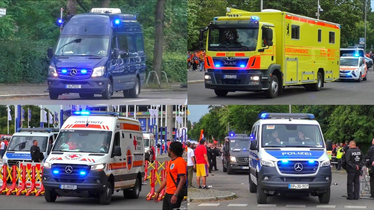 [⚽️Erdoğan VIP-Eskorte, SEK, ELW2, WaWe🚨] Einsatzfahrten》UEFA EURO 2024 / EM-Viertelfinale in Berlin