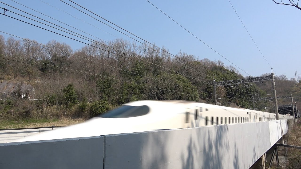 [最高300km/h!]船穂地区を超高速通過するさまざまな新幹線34本