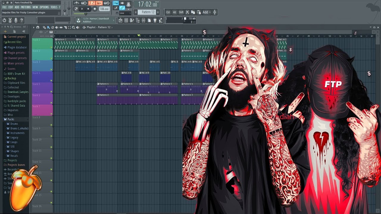 $UICIDEBOY$ - PARIS (Fl Studio Full Remake)