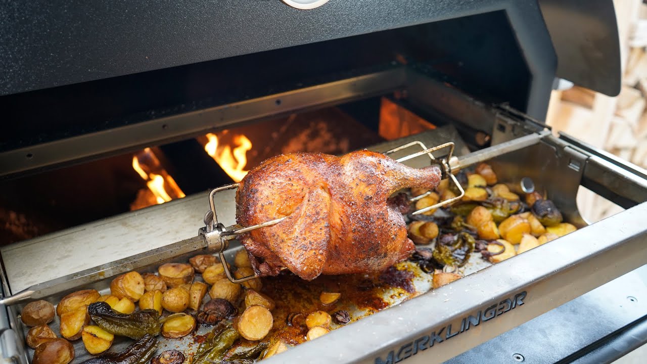 Knuspriges Brathähnchen von der Rotisserie, Merklinger 800