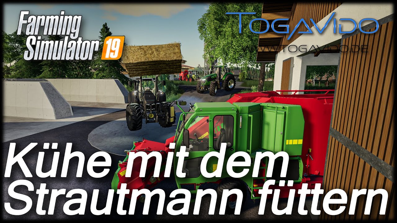 LS19 Ellerbach #20 Mit dem Strautmann Futtermischwagen die Kühe versorgen