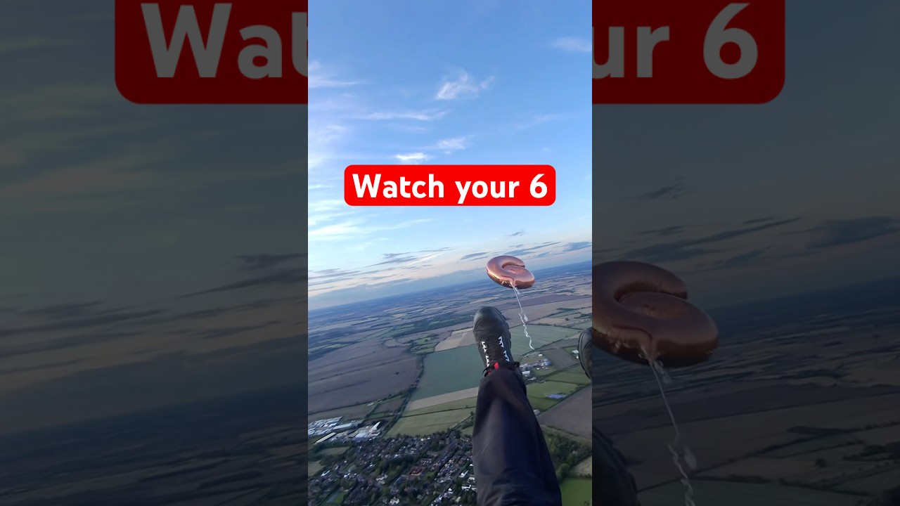 Bumped into a birthday balloon as I flew into the Sunset... #Paramotor #Paragliding #flying #ppg