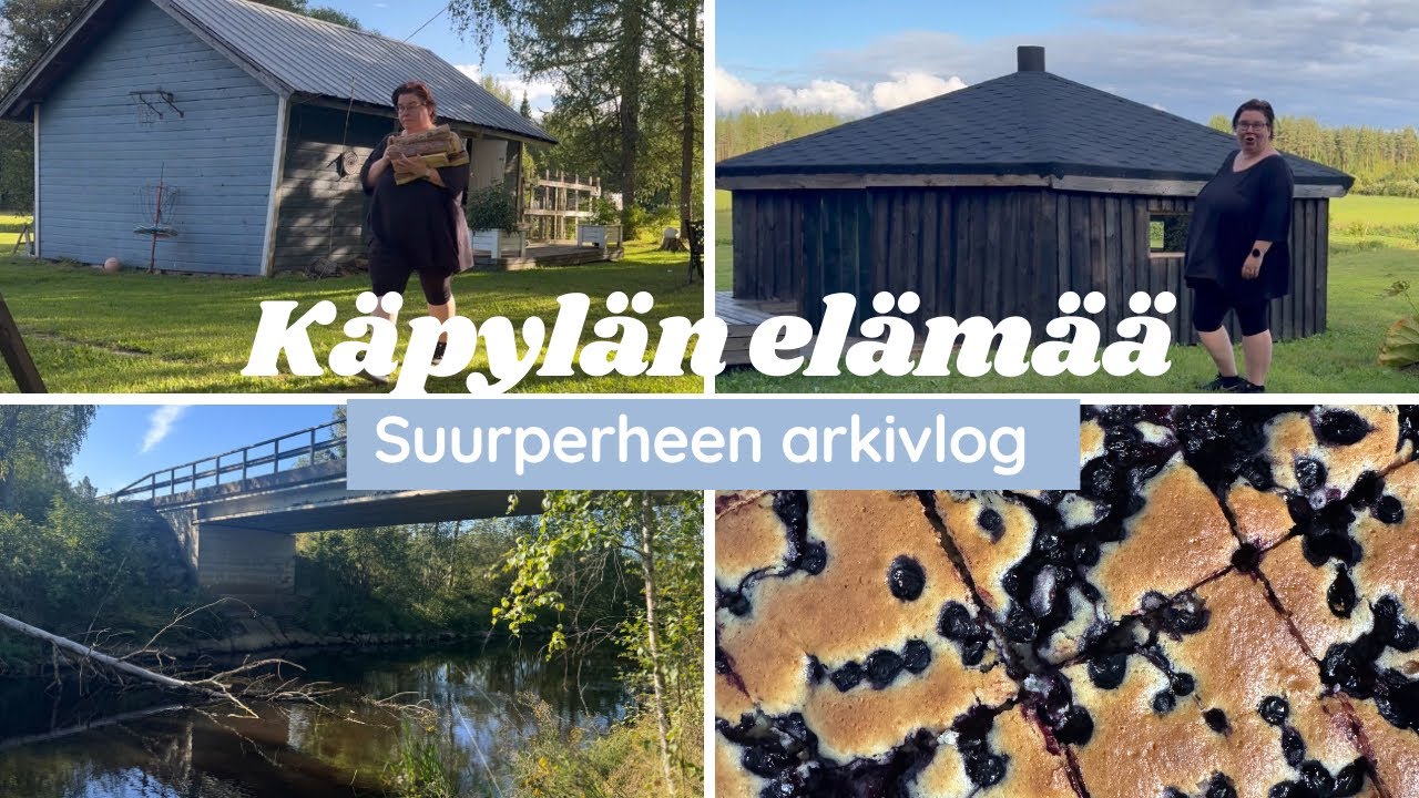 Grillikota sai katon ja kauden eka mustikkapiirakka :) Suurperheen arkivlog