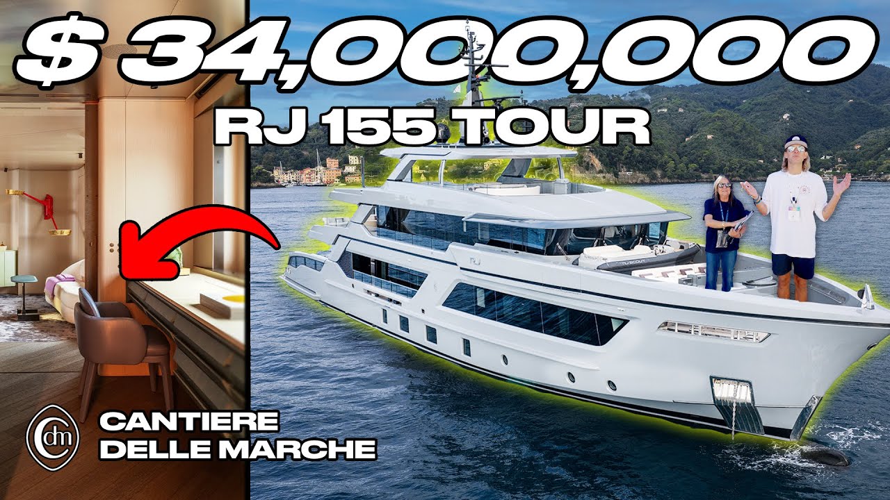Интерьер суперъяхты от Акилле Сальваньи поразил посетителей Monaco Yacht Show 2025 | Тур RJ 155