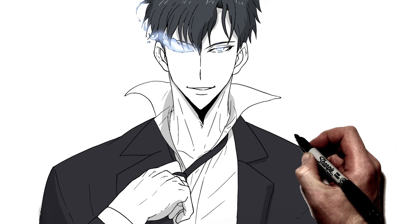How To Draw Sung Jin Woo Shadow Monarch | Step By Step | Solo Leveling