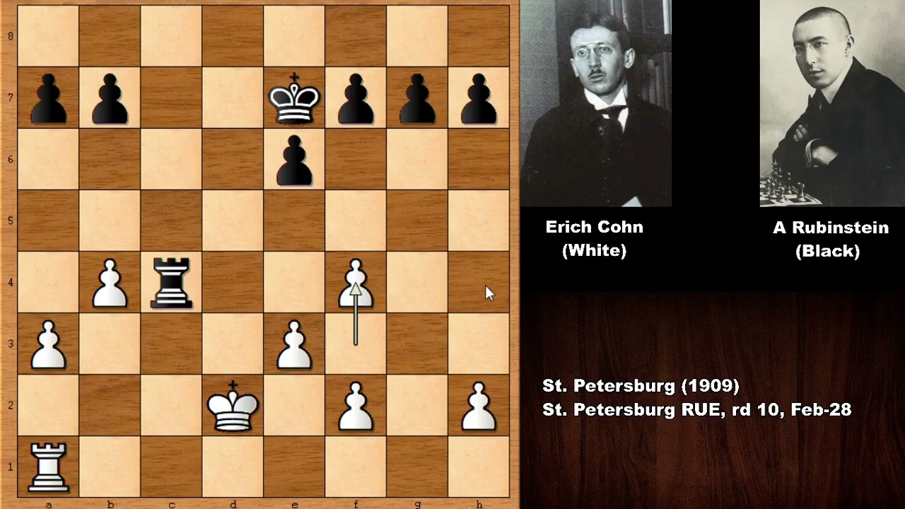 Erich Cohn vs Akiba Rubinstein - St  Petersburg (1909)