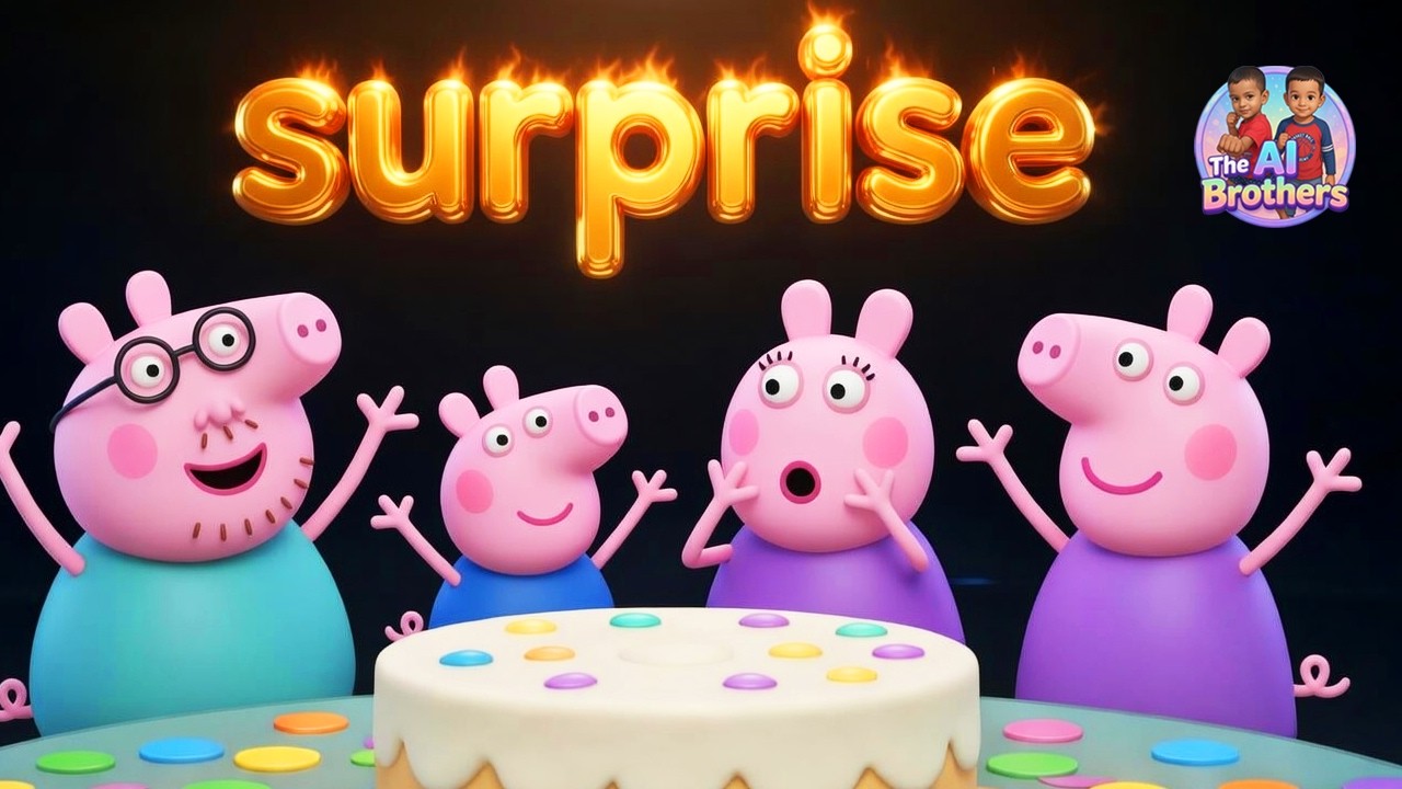 Peppa surprise birthday party