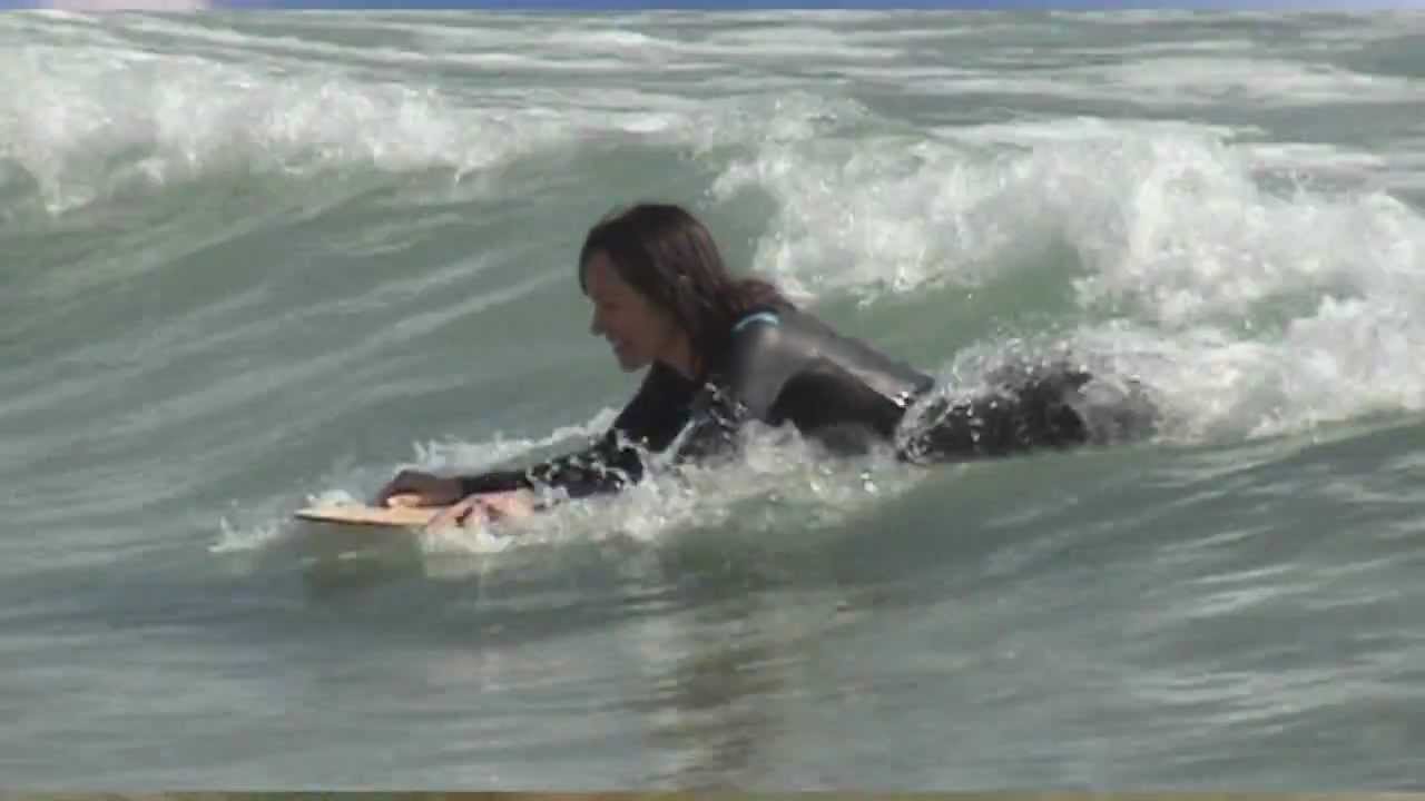 The Tom Wegener Surfie wood paipo style surfboard