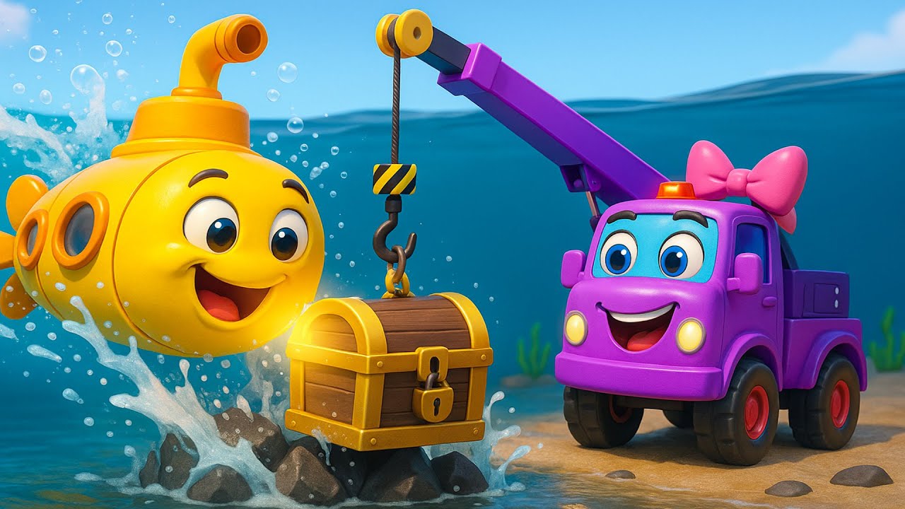 😲 Phát Hiện Kho Báu Bí Mật | Tàu Ngầm Và Xe Cẩu Hợp Sức Trục Vớt ⚓💰 | Hoạt Hình Xe Cộ