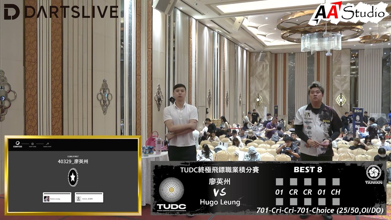 廖英州 vs Hugo Leung [TUDC終極飛鏢職業積分賽 BEST 8] (2025/8/31 TUDC STAGE 3 Day.2)