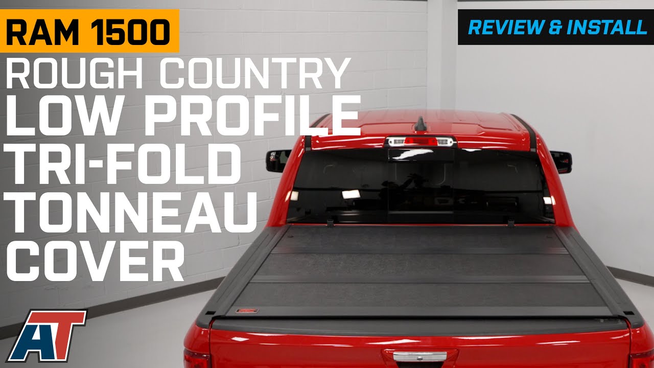 2019-2024 RAM 1500 Rough Country Low Profile Hard Tri-Fold Tonneau Cover Review & Install