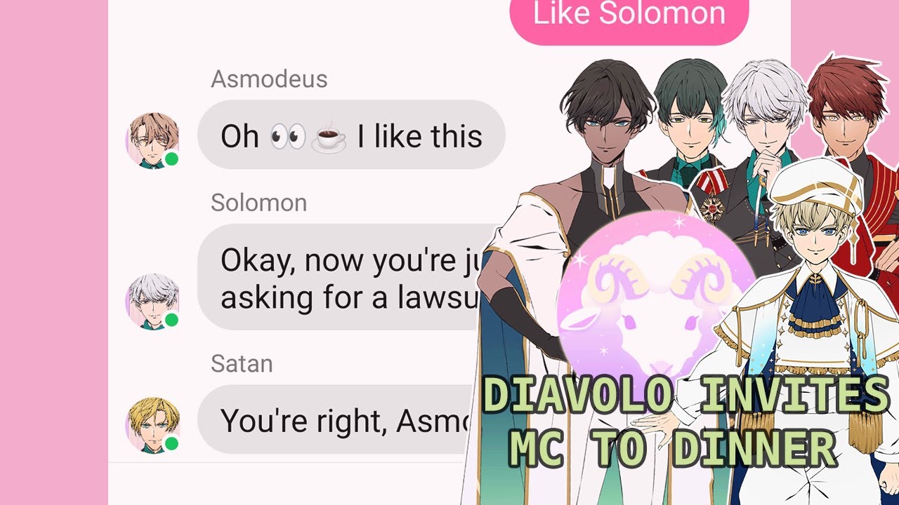 OBEY ME TEXTING STORY|| DIAVOLO INVITES MC TO DINNER FT. MC & SIDE CHARACTERS