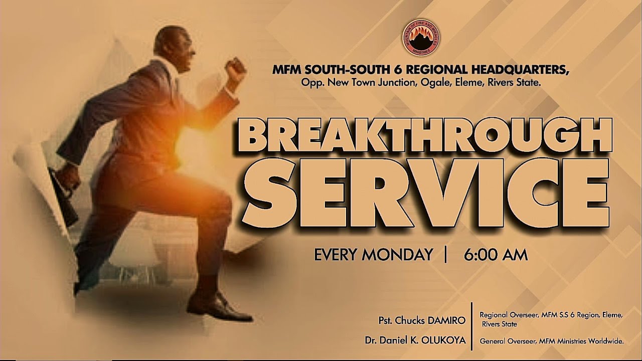 BREAKTHROUGH SERVICE, 6TH\OCT\2025. @ MFM S/S 6 REGIONAL HQTRS, ELEME WITH PASTOR CHUCKS DAMIRO.