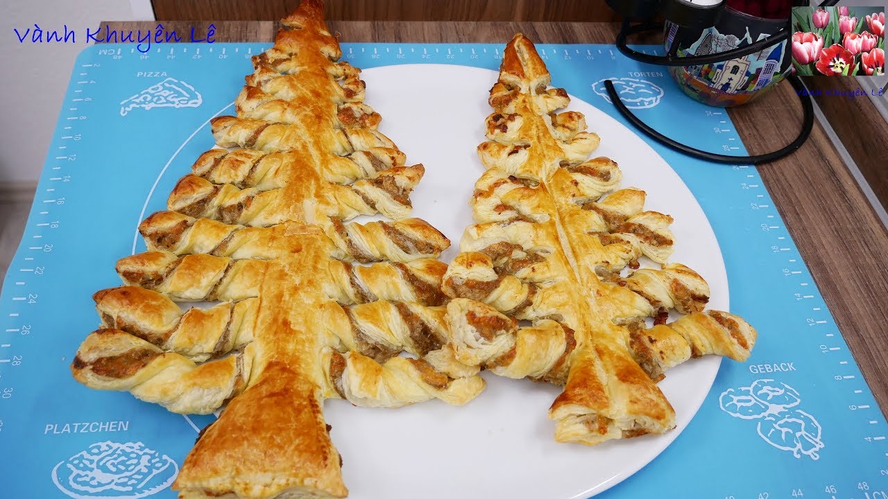 Bánh Pateso Cây Thông Giáng Sinh Patechaud - Cách làm Bánh Ngàn Lớp Puff pastry by Vanh Khuyen