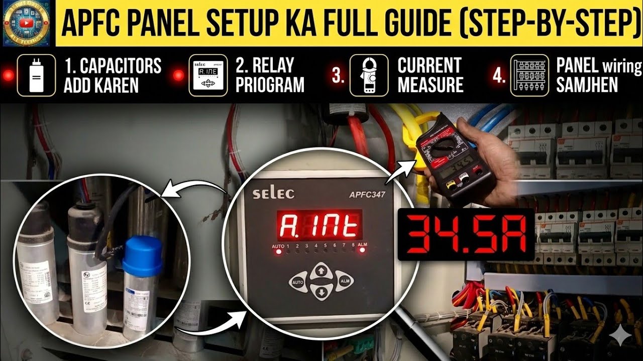 Purane APFC Panel me Capacitor Kaise Add Kare? | SELEC Relay Setting & Programming | All Tecnics