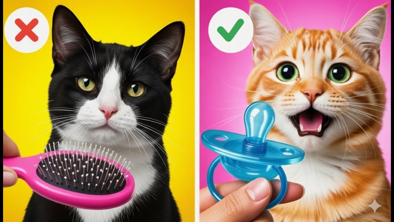Can a Nerdy Kitty Become a Glam Star? 😻✨ Cat Makeover Challenge by 123GO!